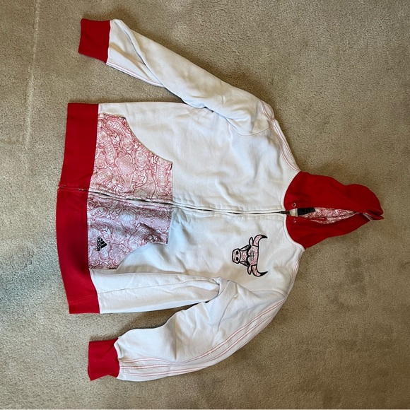 adidas Other - Adidas Red and White Zip-Up Jacket